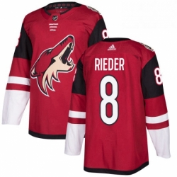 Youth Adidas Arizona Coyotes 8 Tobias Rieder Premier Burgundy Red Home NHL Jersey 