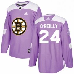 Mens Adidas Boston Bruins 24 Terry OReilly Authentic Purple Fights Cancer Practice NHL Jersey 