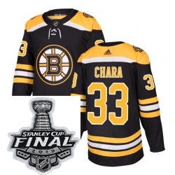 Mens Adidas Boston Bruins 33 Zdeno Chara Authentic Black Home NHL Jersey