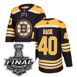 Mens Adidas Boston Bruins 40 Tuukka Rask Authentic Black Home NHL Jersey