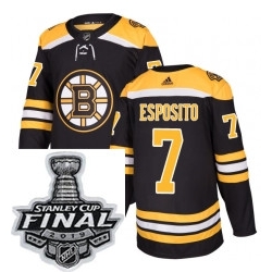 Mens Adidas Boston Bruins 7 Phil Esposito Authentic Black Home NHL Jersey