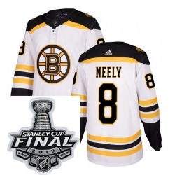 Mens Adidas Boston Bruins 8 Cam Neely Authentic White Away NHL Jersey