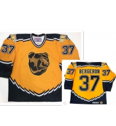 Men's Boston Bruins #37 Patrice Bergeron Yellow 2019 CCM NHL jerseys