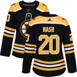 Womens Adidas Boston Bruins 20 Riley Nash Premier Black Home NHL Jersey 