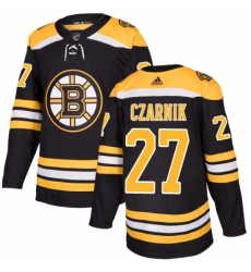 Youth Adidas Boston Bruins 27 Austin Czarnik Premier Black Home NHL Jersey 