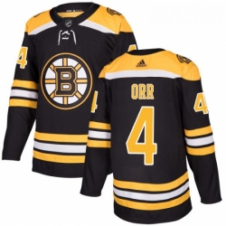 Youth Adidas Boston Bruins 4 Bobby Orr Premier Black Home NHL Jersey 