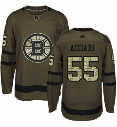 Youth Adidas Boston Bruins 55 Noel Acciari Authentic Green Salute to Service NHL Jersey 