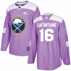 Mens Adidas Buffalo Sabres 16 Pat Lafontaine Authentic Purple Fights Cancer Practice NHL Jersey 