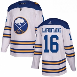 Mens Adidas Buffalo Sabres 16 Pat Lafontaine Authentic White 2018 Winter Classic NHL Jersey 