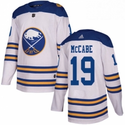 Mens Adidas Buffalo Sabres 19 Jake McCabe Authentic White 2018 Winter Classic NHL Jersey 