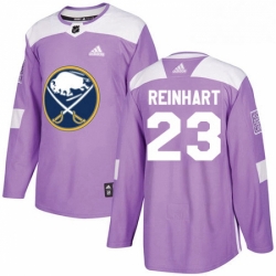 Mens Adidas Buffalo Sabres 23 Sam Reinhart Authentic Purple Fights Cancer Practice NHL Jersey 