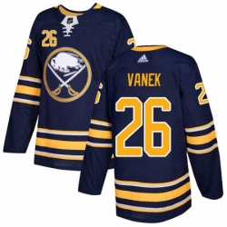 Mens Adidas Buffalo Sabres 26 Thomas Vanek Authentic Navy Blue Home NHL Jersey 