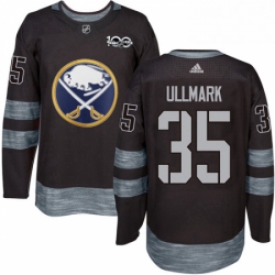 Mens Adidas Buffalo Sabres 35 Linus Ullmark Premier Black 1917 2017 100th Anniversary NHL Jersey 