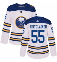 Womens Adidas Buffalo Sabres 55 Rasmus Ristolainen Authentic White 2018 Winter Classic NHL Jersey 