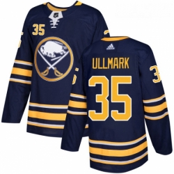 Youth Adidas Buffalo Sabres 35 Linus Ullmark Authentic Navy Blue Home NHL Jersey 