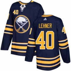 Youth Adidas Buffalo Sabres 40 Robin Lehner Premier Navy Blue Home NHL Jersey 