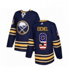 Youth Adidas Buffalo Sabres 9 Jack Eichel Authentic Navy Blue USA Flag Fashion NHL Jersey 