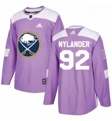 Youth Adidas Buffalo Sabres 92 Alexander Nylander Authentic Purple Fights Cancer Practice NHL Jersey 