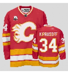 Calgary Flames #34 Miikka Kiprusoff Red Jersey with 30TH Patch