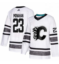 Mens Adidas Calgary Flames 23 Sean Monahan White 2019 All Star Game Parley Authentic Stitched NHL Jersey 