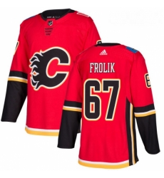 Youth Adidas Calgary Flames 67 Michael Frolik Premier Red Home NHL Jersey 