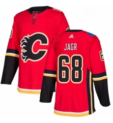 Youth Adidas Calgary Flames 68 Jaromir Jagr Authentic Red Home NHL Jersey 