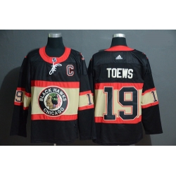 Blackhawks 19 Jonthan Toews Premier Black New Third Adidas Jersey