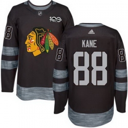 Blackhawks #88 Patrick Kane Black 1917 2017 100th Anniversary Stitched NHL Jersey