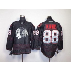 Blackhawks #88 Patrick Kane Black Accelerator Stitched NHL Jersey