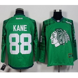 Blackhawks #88 Patrick Kane Green St  Patricks Day New Stitched NHL Jersey