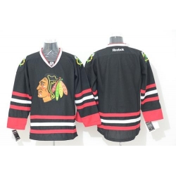 Blackhawks Stitched Blank Black NHL jersey