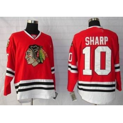 Chicago Blackhawks #10 Patrick Sharp hockey red Jersey