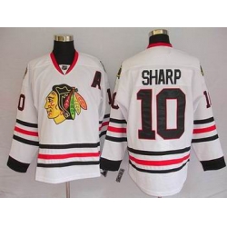 Chicago Blackhawks #10 Patrick Sharp hockey white Jersey