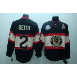 Chicago Blackhawks 2 Duncan Keith black Jersey Winter Classic A patch