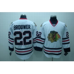 Chicago Blackhawks #22 brouwer white jerseys