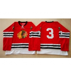 Chicago Blackhawks #3 Keith Magnuson Red Mitchell And Ness 1960-61 Stitched NHL Jersey