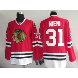 Chicago Blackhawks 31 Niemi red Ice Hockey Jerseys