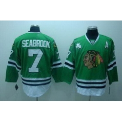 Chicago Blackhawks #7 Brent Seabrook Green Jerseys