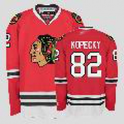 Chicago Blackhawks #82 Tomas Kopecky Red