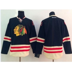 Chicago Blackhawks Blank Black 2015 Winter Classic Stitched NHL Jersey