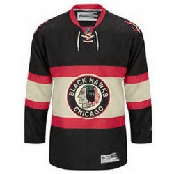 Chicago Blackhawks blank black third jerseys