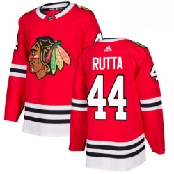 Mens Adidas Chicago Blackhawks 44 Jan Rutta Authentic Red Home NHL Jersey 