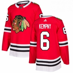 Mens Adidas Chicago Blackhawks 6 Michal Kempny Premier Red Home NHL Jersey 