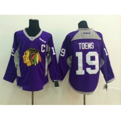 NHL Chicago Blackhawks #19 Jonathan Toews Stitched purple jerseys