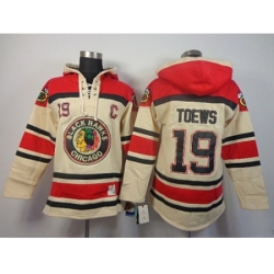 NHL Jerseys Chicago Blackhawks #19 Toews cream[pullover hooded sweatshirt]