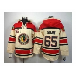 NHL Jerseys Chicago Blackhawks #65 Shaw cream-red[pullover hooded sweatshirt]