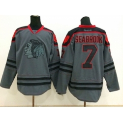 NHL chicago blackhawks #7 Brent Seabrook Charcoal Cross Check Jerseys