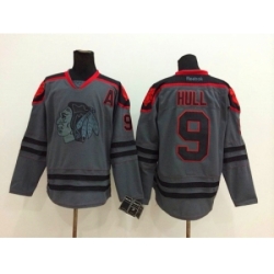 NHL chicago blackhawks #9 Bobby Hull Charcoal Cross Check Jerseys