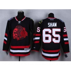 nhl jerseys chicago blackhawks #65 shaw black[2014 new stadium][the skeleton head]