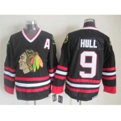 nhl jerseys chicago blackhawks 9 hull black[patch A]